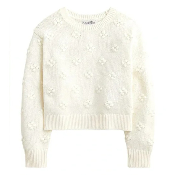 J.Crew Crewcuts Bobble Sweater for Girls in Ivory Size Small NWOT - Picture 1 of 5